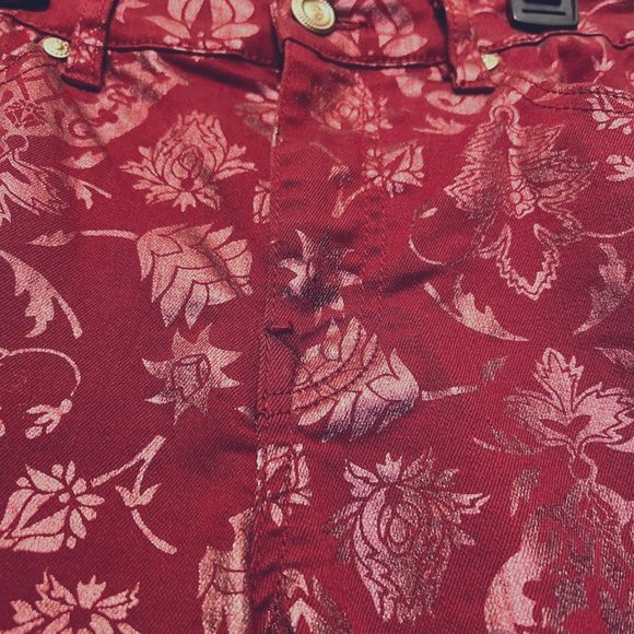 DG2 Diane Gilman Stretch Pants-Sparkle Embossed Print-Size 12-Vanentine-Holiday - Picture 9 of 11